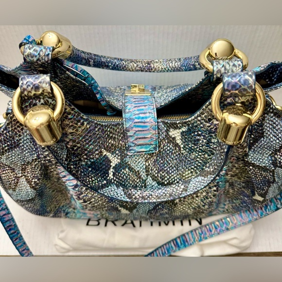 Brahmin Elise Satchel In Opal Marine Seville - Picture 4 of 8